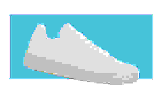 A white sneaker.