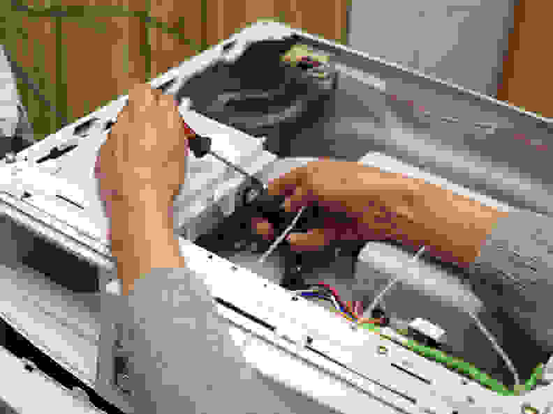 Repairing a washing machine at home