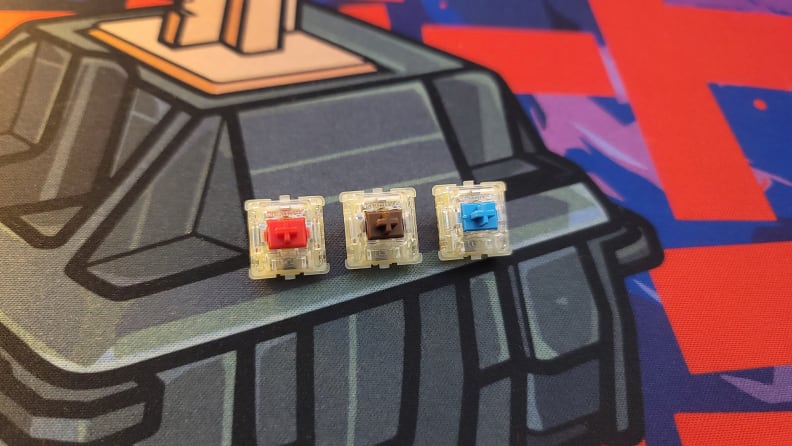 Cherry MX Red, Brown, and Blue switches