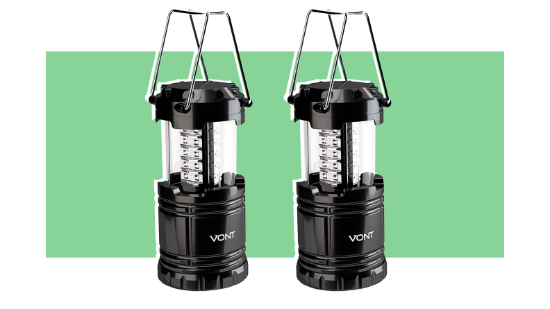 Two Vont LED camping lanterns.