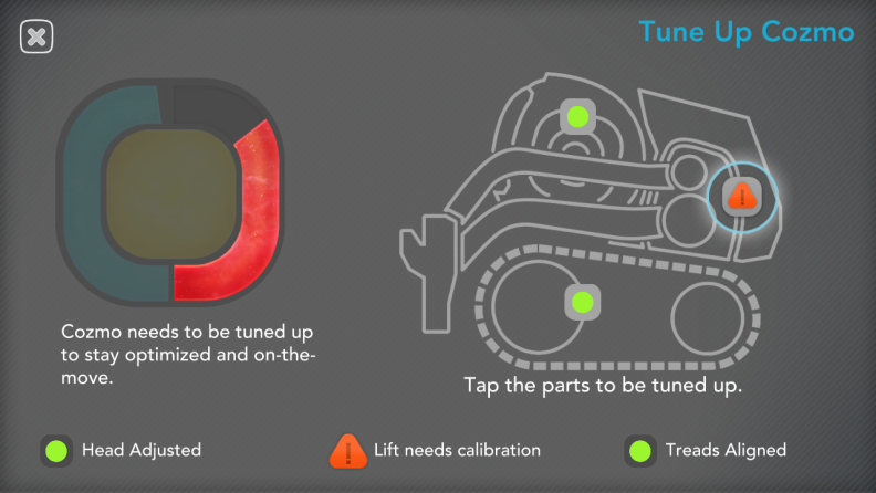 Tuning up Cozmo