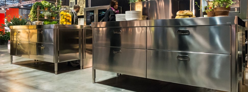 Stainless kitchens were popular at EuroCucina, but that doesn't mean they're the best fit for your home.