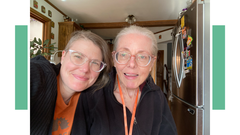 Two people smiling while wearing Roka eyeglasses.