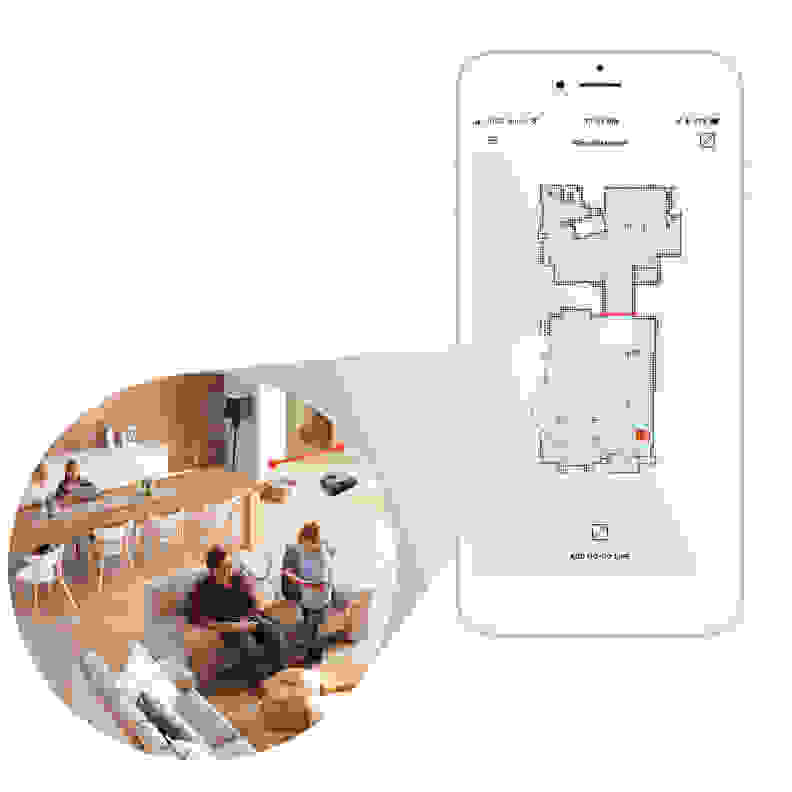 The floor planner app lets you draw no-go lines.