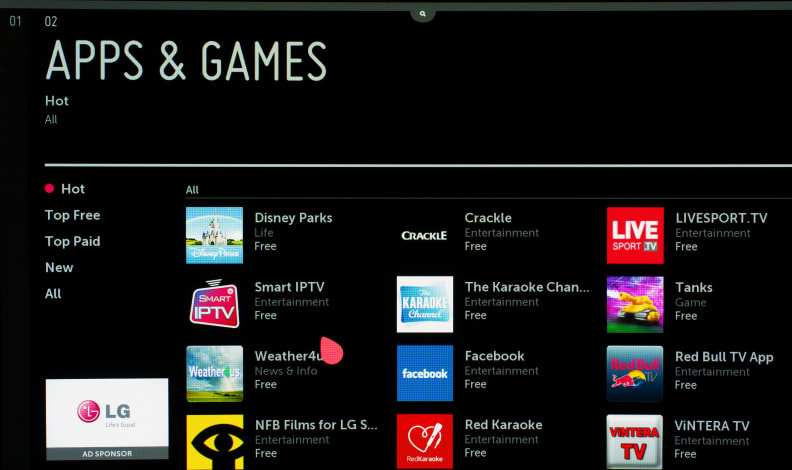 LG 65EC9700 app store