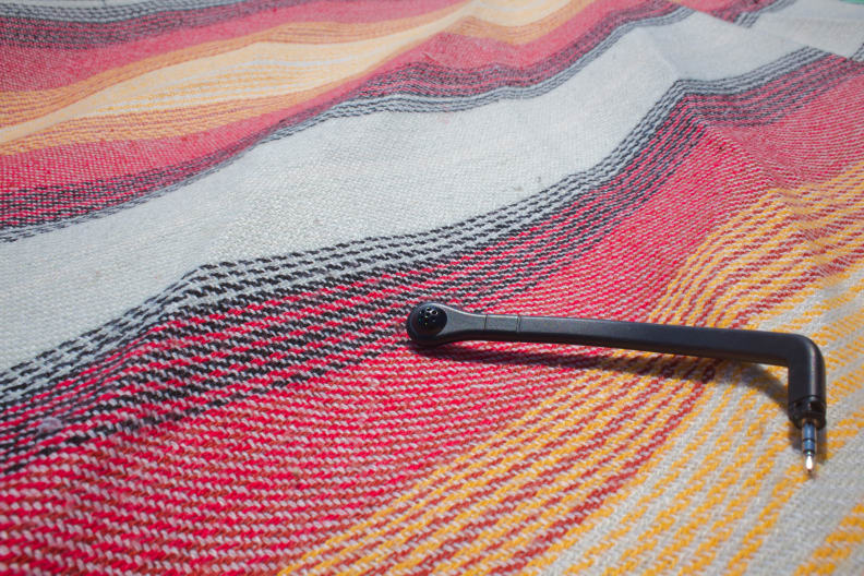 A standalone image of the Recon 500's detachable microphone, which doesn't offer as much articulation as other headsets we've tested.