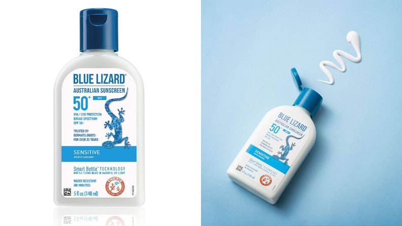 The Blue Lizard Sensitive Mineral Sunscreen SPF 50.