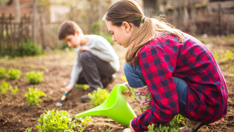 Put your teenagers to work—in the garden.