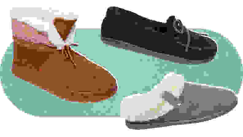 Three pairs of shoes from Minnetonka.