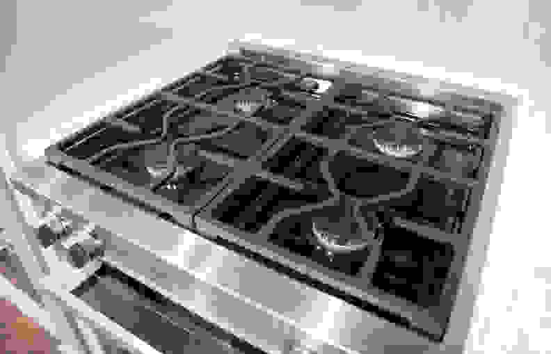 Rangetop with grates