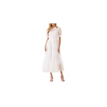 Product image of English Factory Gridded Organza Tiered Midi Dress