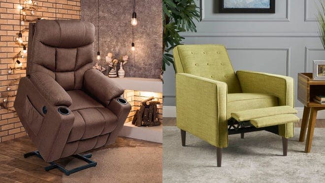 Small Electric Recliner Chairs, Power Recliner Chair on Clearance with USB Port, Home Theater Recliners, Thick Back Cushion, Ergonomic Narrow