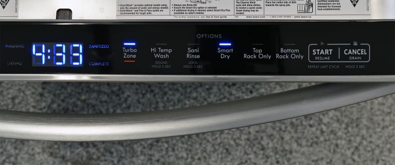 Kenmore Elite 14753 right side of control panel