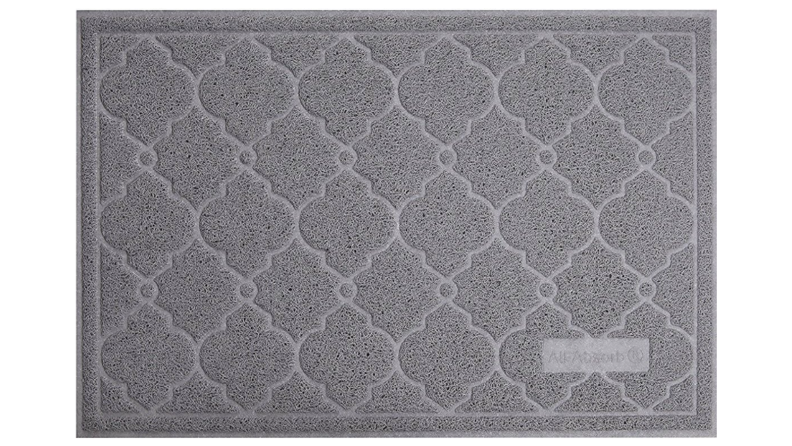 A gray textured mat