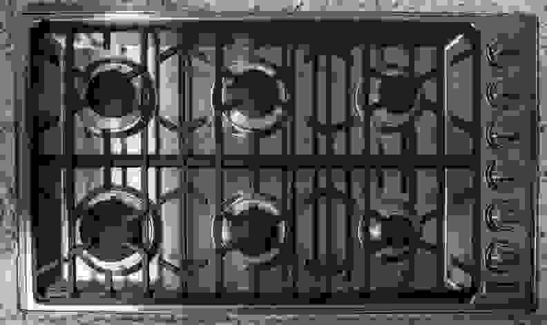 cooktop with six burners