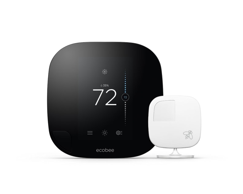 The Ecobee3 is Alexa-compatible, controllable from just about any device, and has a remote probe to track temps in rooms that don't have thermostats.