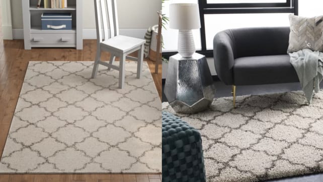 Samira Shag Ivory/Gray Area Rug