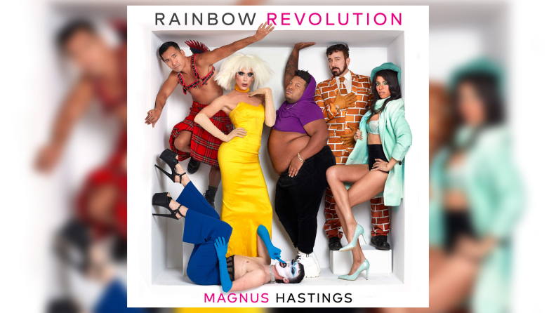 The cover art to Magnus Hasting's Rainbow Revolution photography book.